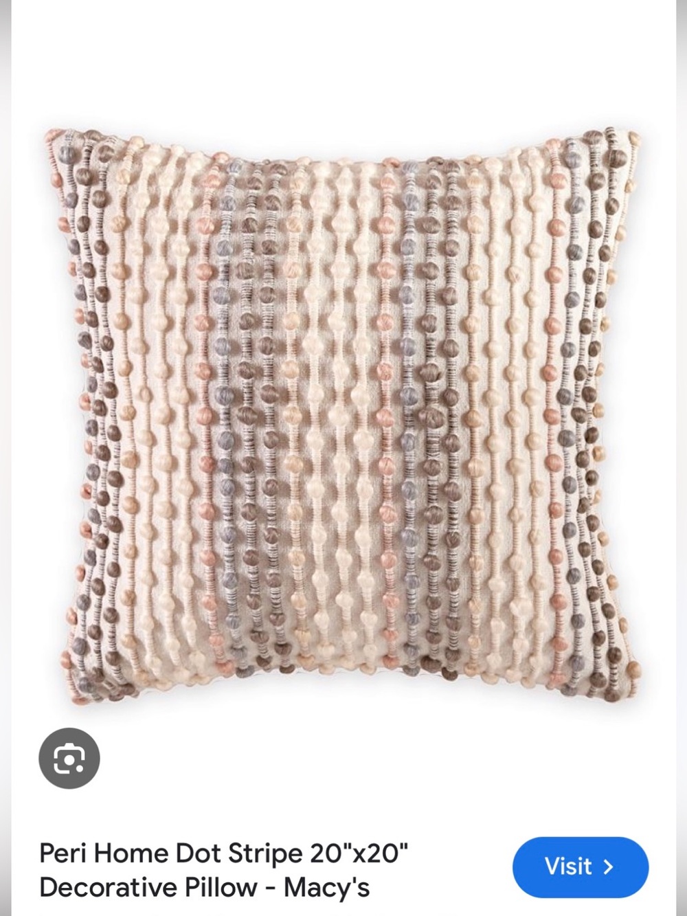 ISO - Peri Home Dot Stripe Pillow